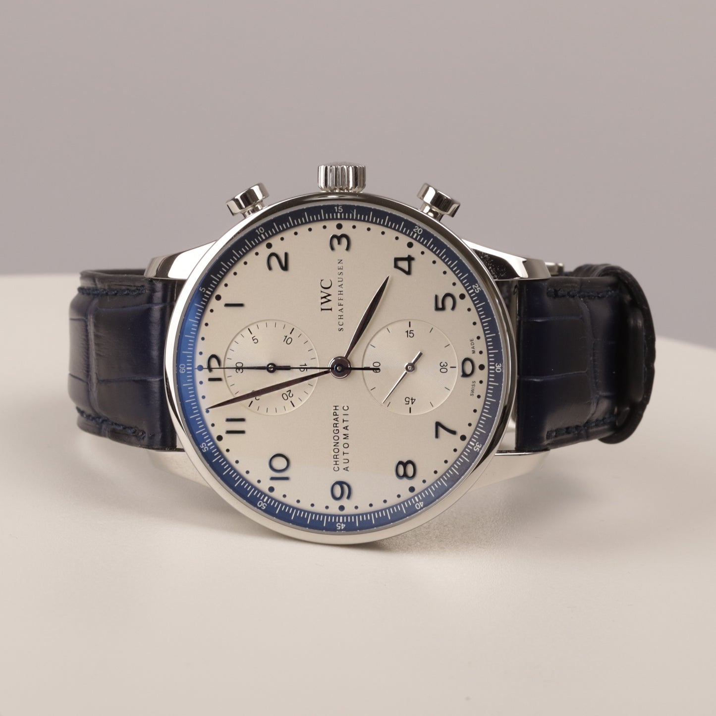 IWC Portugieser Stahl Ref. IW371492 Box Papiere Chronograph