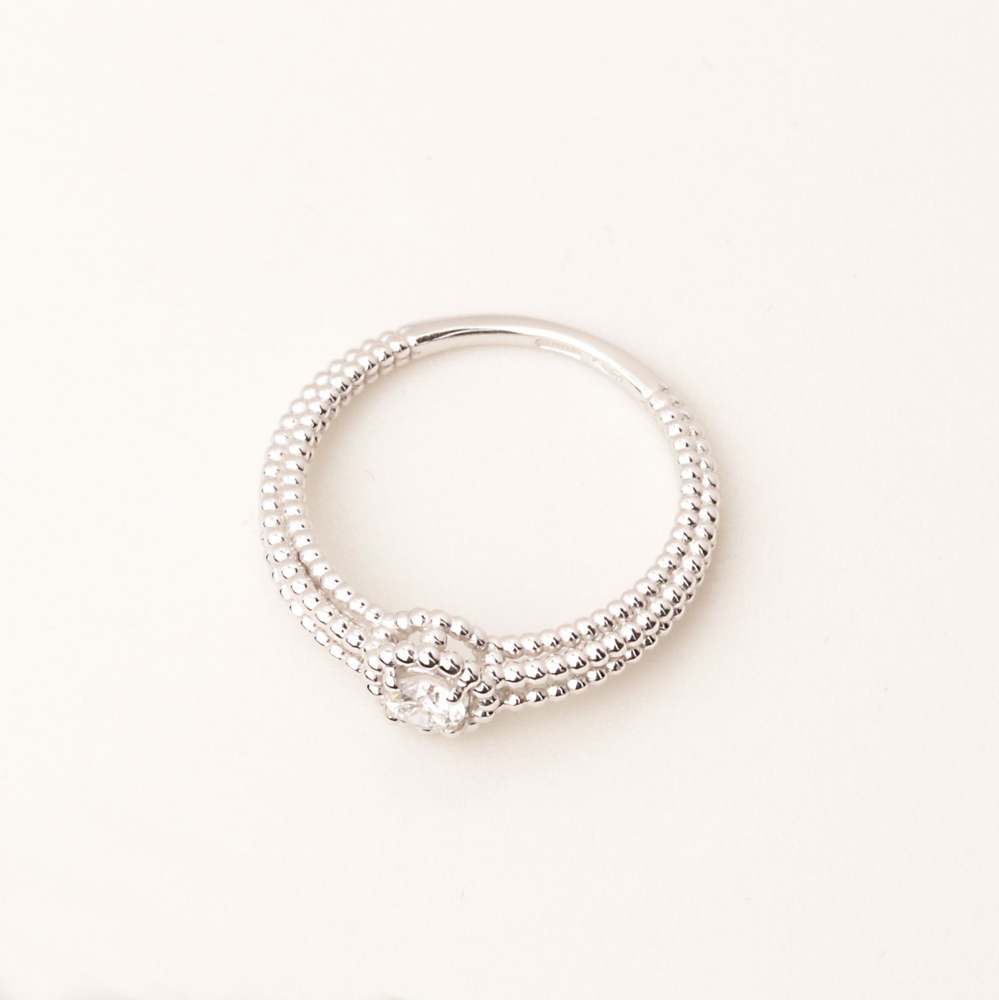 Solitär Ring | 750/- Weißgold | 0,21 ct TW-vsi Brillant | 4er Krappenfassung