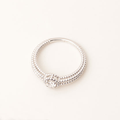 Solitär Ring | 750/- Weißgold | 0,21 ct TW-vsi Brillant | 4er Krappenfassung