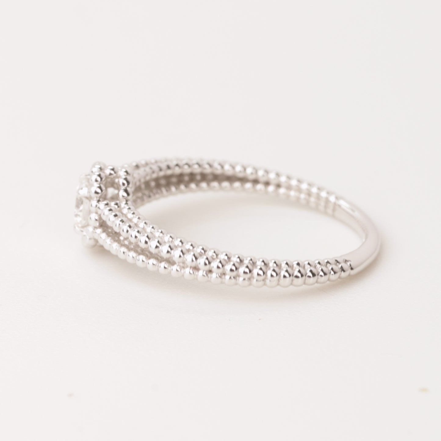 Solitär Ring | 750/- Weißgold | 0,21 ct TW-vsi Brillant | 4er Krappenfassung