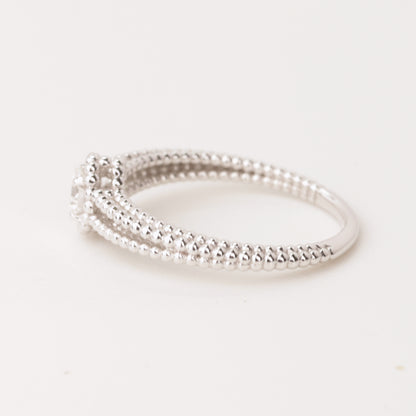 Solitär Ring | 750/- Weißgold | 0,21 ct TW-vsi Brillant | 4er Krappenfassung
