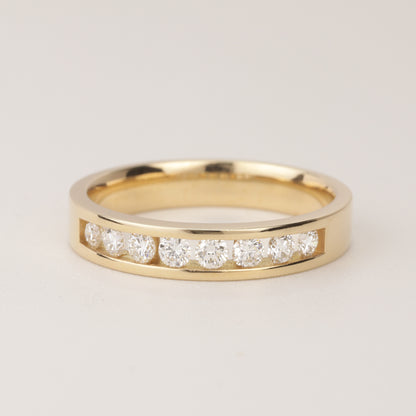 Alliance-Ring | 750/- Gelbgold | 8 Brillanten zusammen 0,40 ct Brillant TW-vsi | Kanalfassung