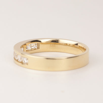 Alliance-Ring | 750/- Gelbgold | 8 Brillanten zusammen 0,40 ct Brillant TW-vsi | Kanalfassung