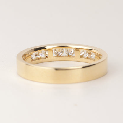 Alliance-Ring | 750/- Gelbgold | 8 Brillanten zusammen 0,40 ct Brillant TW-vsi | Kanalfassung