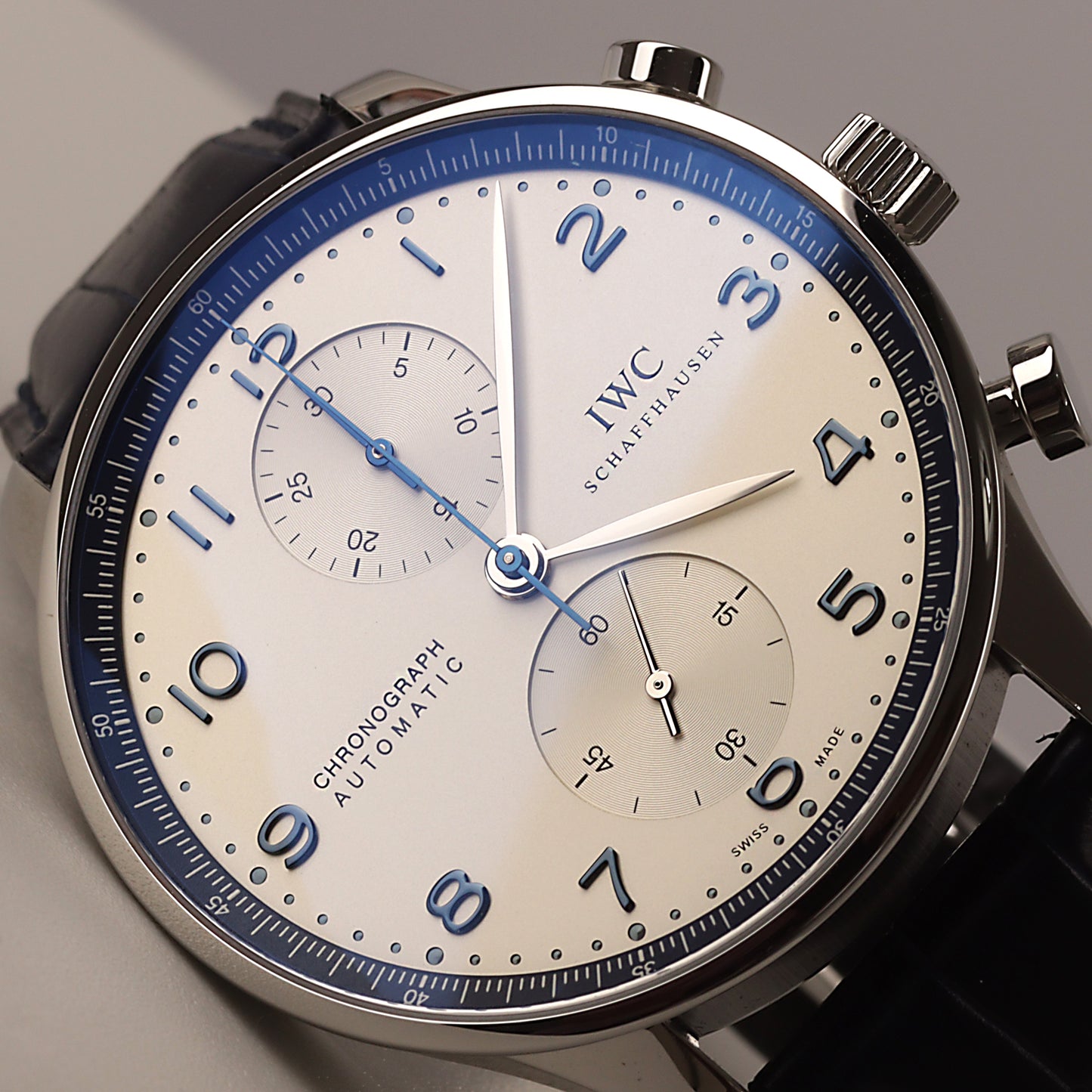 IWC Portugieser Stahl Ref. IW371492 Box Papiere Chronograph