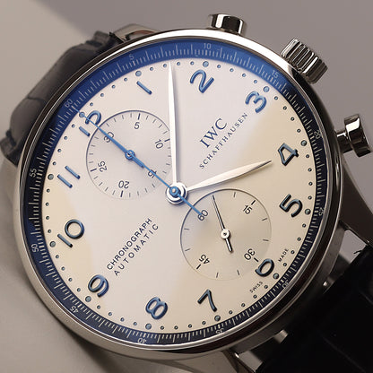 IWC Portugieser Stahl Ref. IW371492 Box Papiere Chronograph