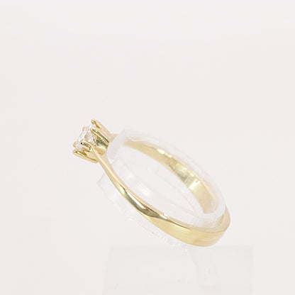 Solitär Ring 750/- Gelbgold HRD Zertifikat 0,27 ct Brillant