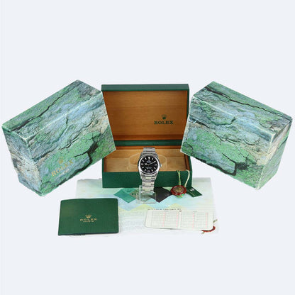 Rolex Explorer 2004 | Box und Papiere | Oyster | Schwarz | 114270 | Luxusuhr