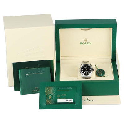 Rolex Oyster Perpetual 41 | 2022 | Box und Papiere | Oyster Schwarz | 124300 | Luxusuhr