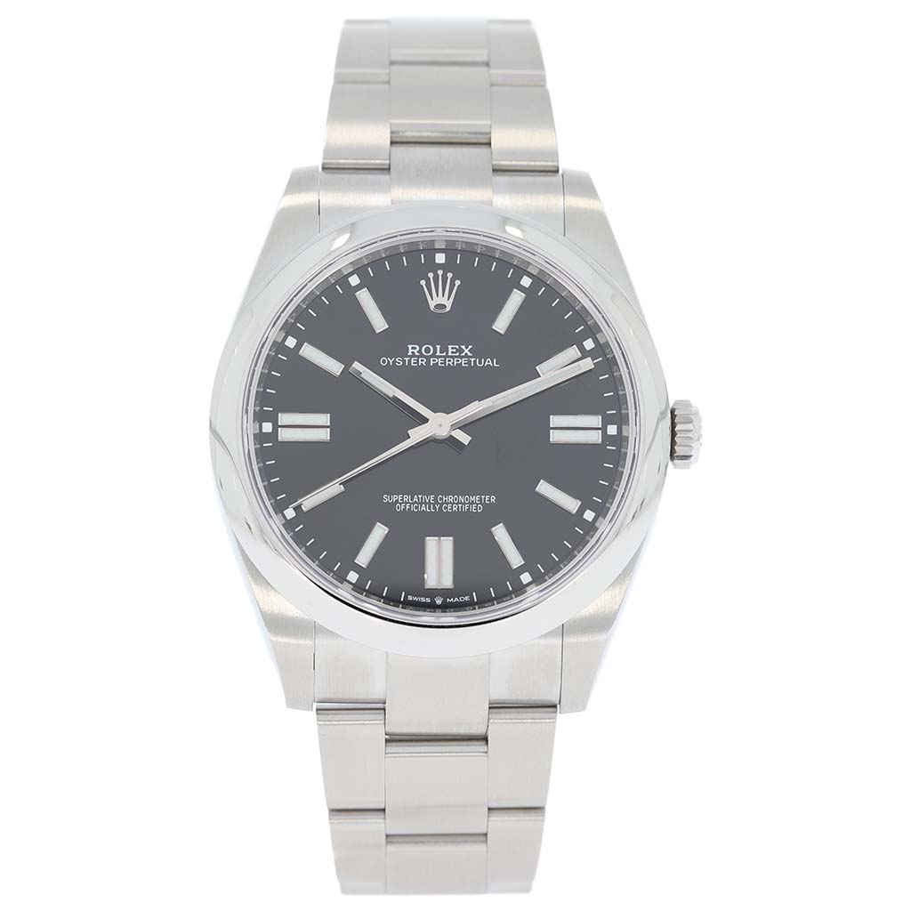 Rolex Oyster Perpetual 41 | 2022 | Box und Papiere | Oyster Schwarz | 124300 | Luxusuhr