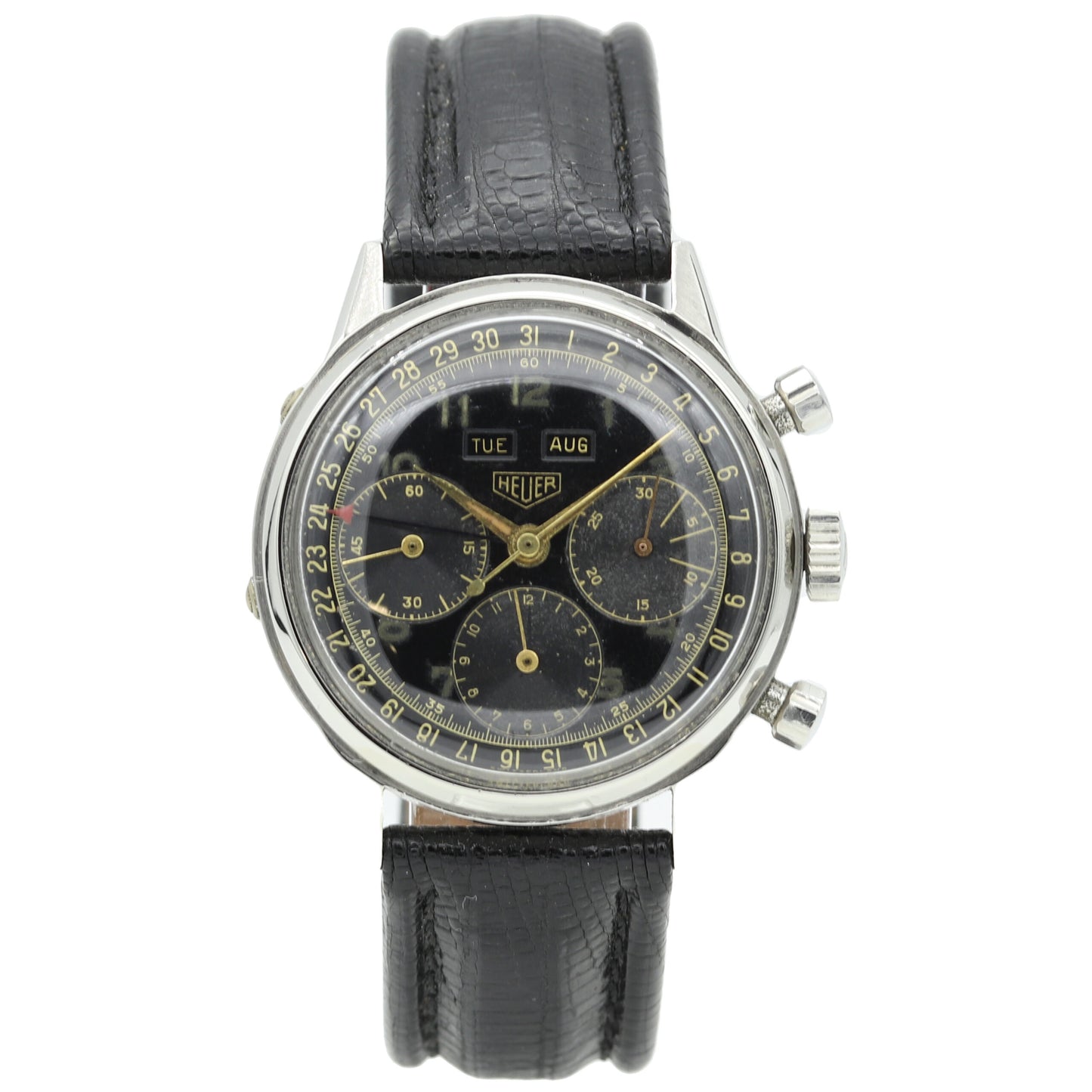 Heuer | Triple Calendar | ca. 1950 | in Schwarz | 2547 | Luxusuhr