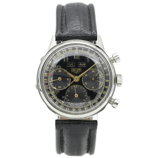 Heuer | Triple Calendar | ca. 1950 | in Schwarz | 2547 | Luxusuhr