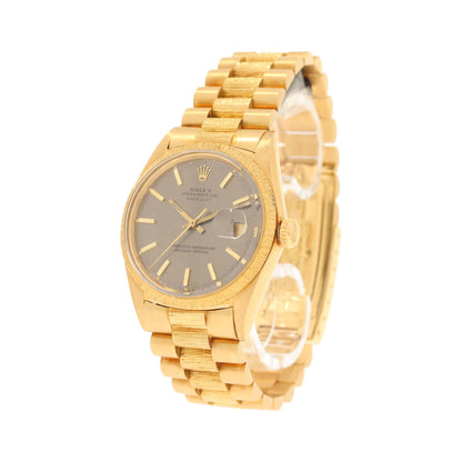 Rolex Datejust | 36mm | 18kt Gelbgold | President Borke | ca.1966 | 1607 | Luxusuhr