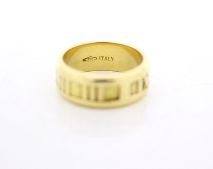 Tiffany & Co. Ring "Atlas" 750er Gelbgold Atlas römische Ziffern