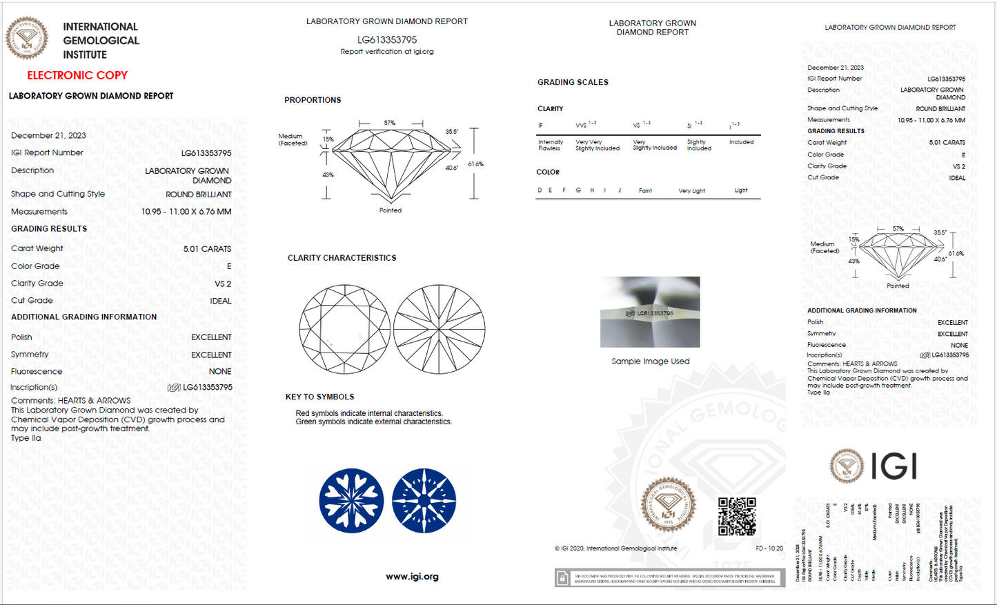 LAB-GROWN Diamant | 5,01 ct E-VS2 | mit IGI Expertise