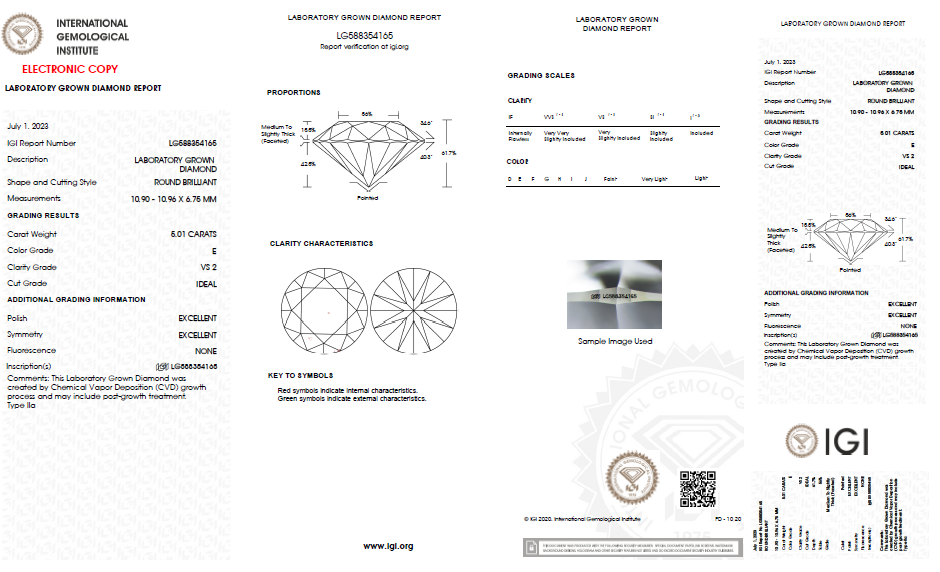 LAB-GROWN Diamant | 5,01 ct E-VS2 | mit IGI Expertise