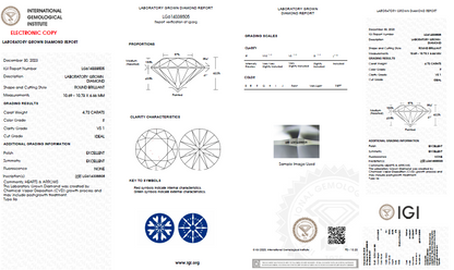 LAB-GROWN Diamant | 4,72 ct F-VS1 | mit IGI Expertise