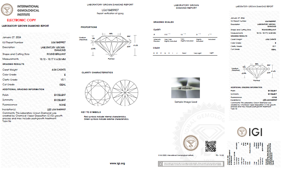 LAB-GROWN Diamant | 4,04 ct E-VS1 | mit IGI Expertise