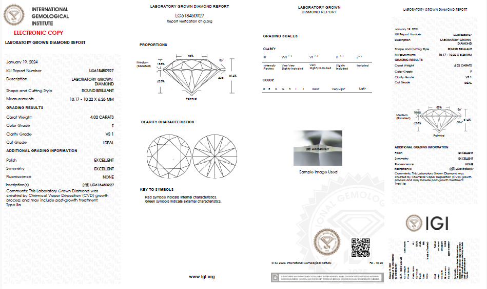 LAB-GROWN Diamant | 4,02 ct F-VS1 | mit IGI Expertise