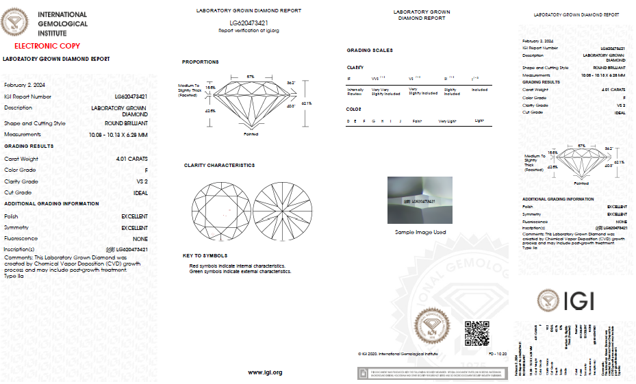 LAB-GROWN Diamant | 4,01 ct F-VS2 | mit IGI Expertise