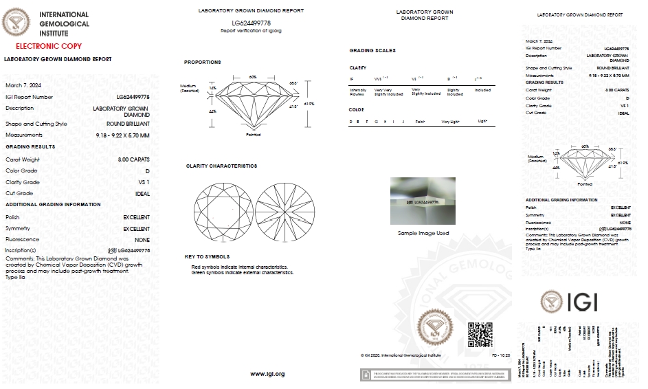 LAB-GROWN Diamant | 3,00 ct D-VS1 | mit IGI Expertise