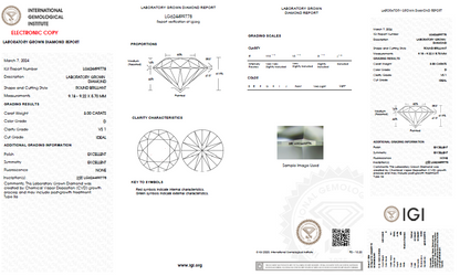 LAB-GROWN Diamant | 3,00 ct D-VS1 | mit IGI Expertise