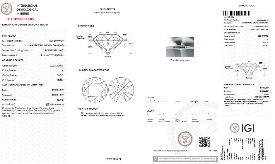 LAB-GROWN Diamant | 2,02 ct E-VVS2 | mit IGI Expertise