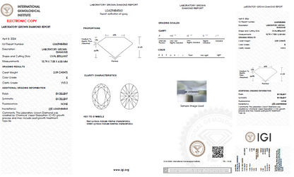 LAB-GROWN Diamant | 2,09 ct E-VVS2 | mit IGI Expertise