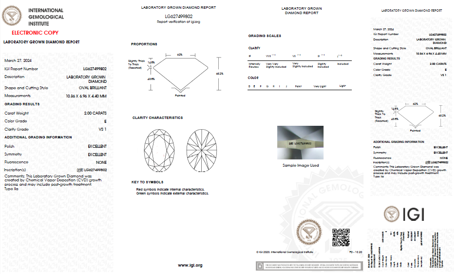 LAB-GROWN Diamant | 2,00 ct E-VS1 | mit IGI Expertise