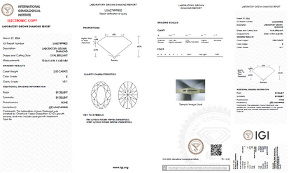 LAB-GROWN Diamant | 2,00 ct E-VS1 | mit IGI Expertise