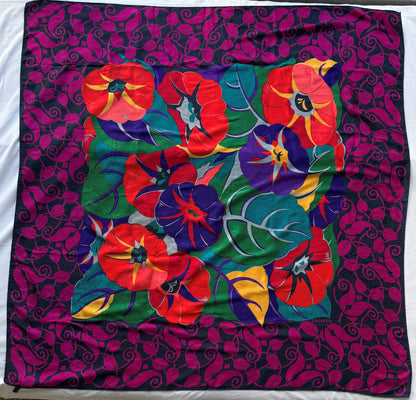 Lanvin Paris Seidentuch florales Motiv 140 cm x 140 cm