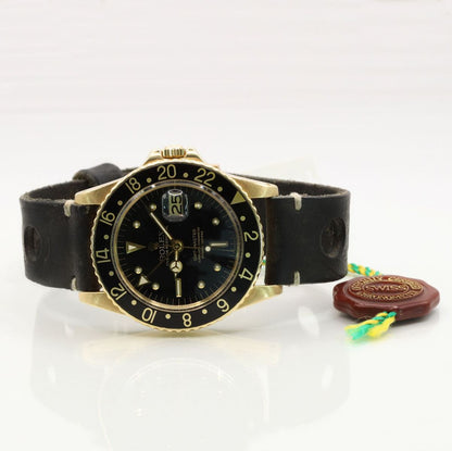 Rolex GMT-Master Gold Ref.1675 Box Papiere 1978 Nipple Dial Vintage Rolex Revision