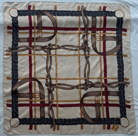 Trussardi Seidentuch "Riemen Gürtel"  85 cm x 85 cm