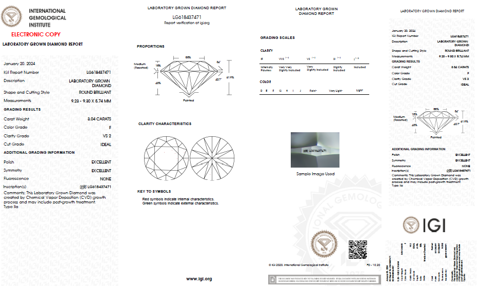 LAB-GROWN Diamant | 3,04 ct F-VS2 | mit IGI Expertise